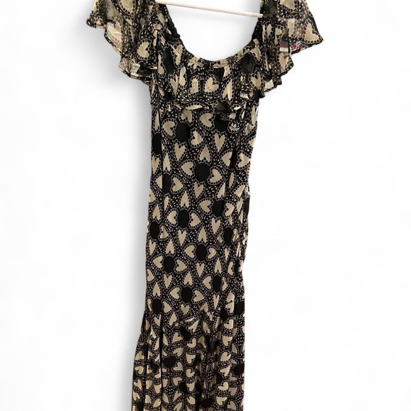 FREE PEOPLE X ANNA SUI Annabel Bias heart print Dress XS - Picture 11 of 11